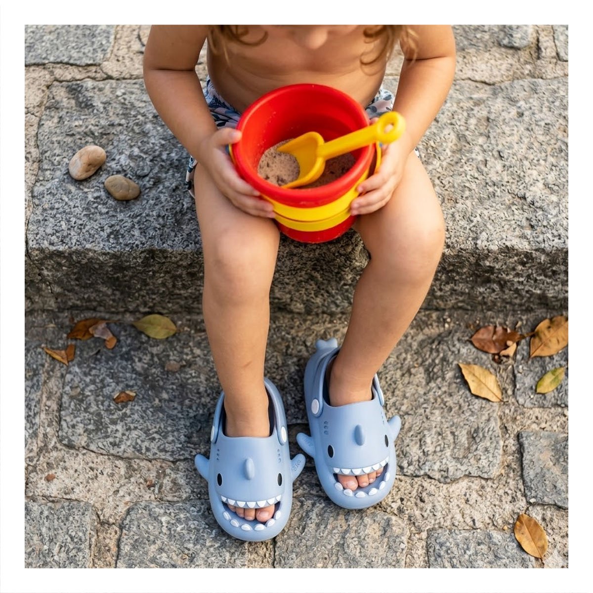 PACK2 CHALA CELESTE CON CORREA TIBURON TALLA 27/28 PARA NIÑOS DE MODA Y+REGALO STICKER - 3
