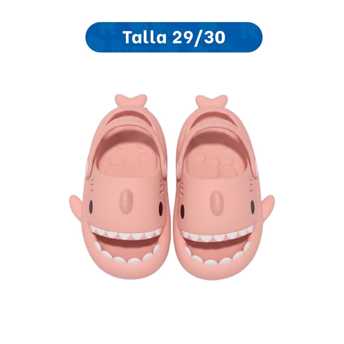 PACK2 OJOTA DE TIBURON PARA NIÑAS CON CORREA ROSADO Y COMODA TALLA 29 30 Y+REGALO STICKER - 4