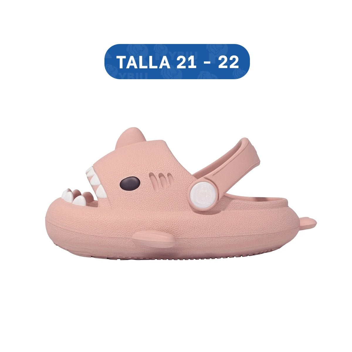PACK2 CALZADO DE TIBURON CON CORREA ROSADO TALLA 21 22 PARA NIÑA DE MODA Y+REGALO STICKER - 4