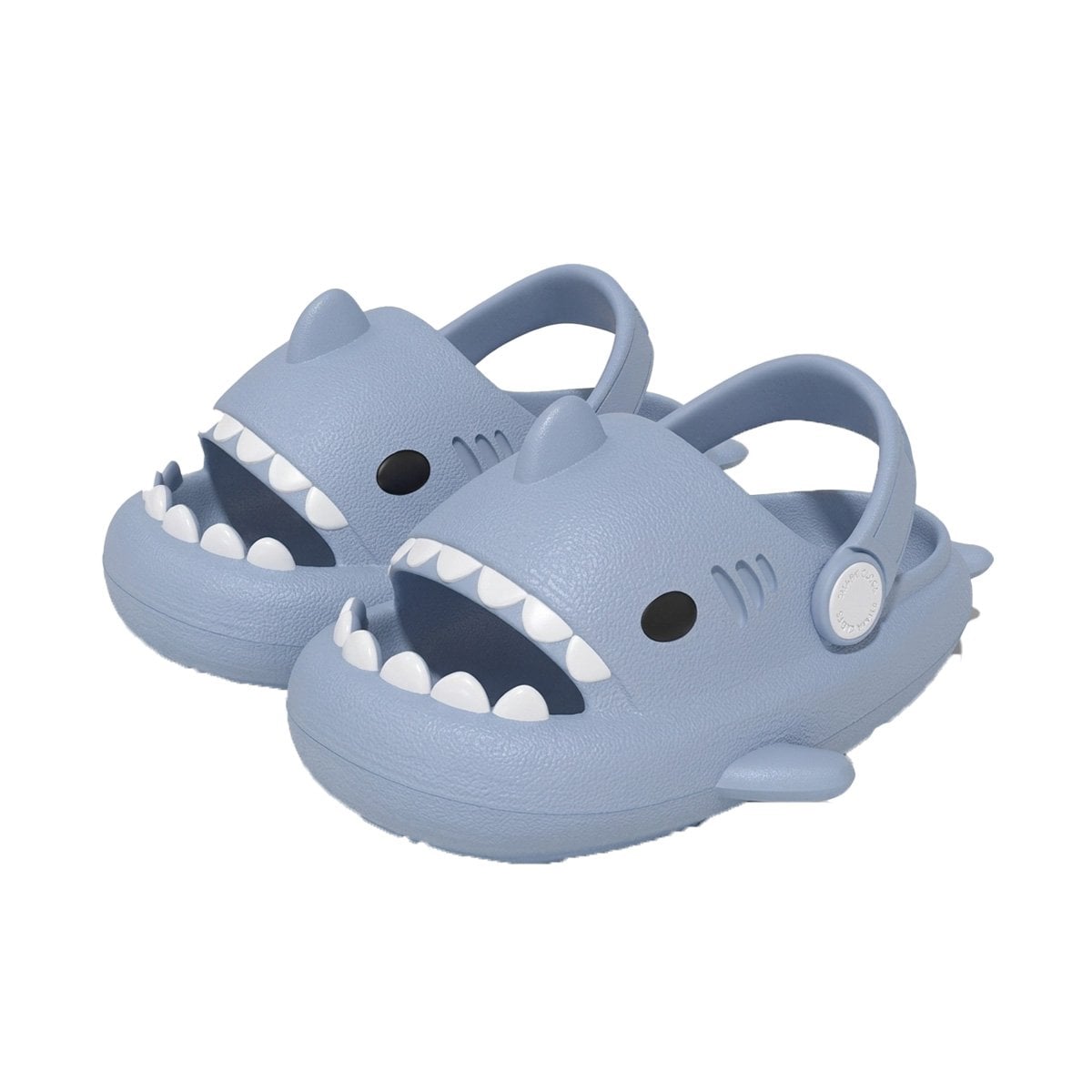 OJOTA PARA NIÑOS DE TIBURON CON CORREA TALLA 31 O 32 EN COLOR CELESTE Y+REGALO STICKER - 3