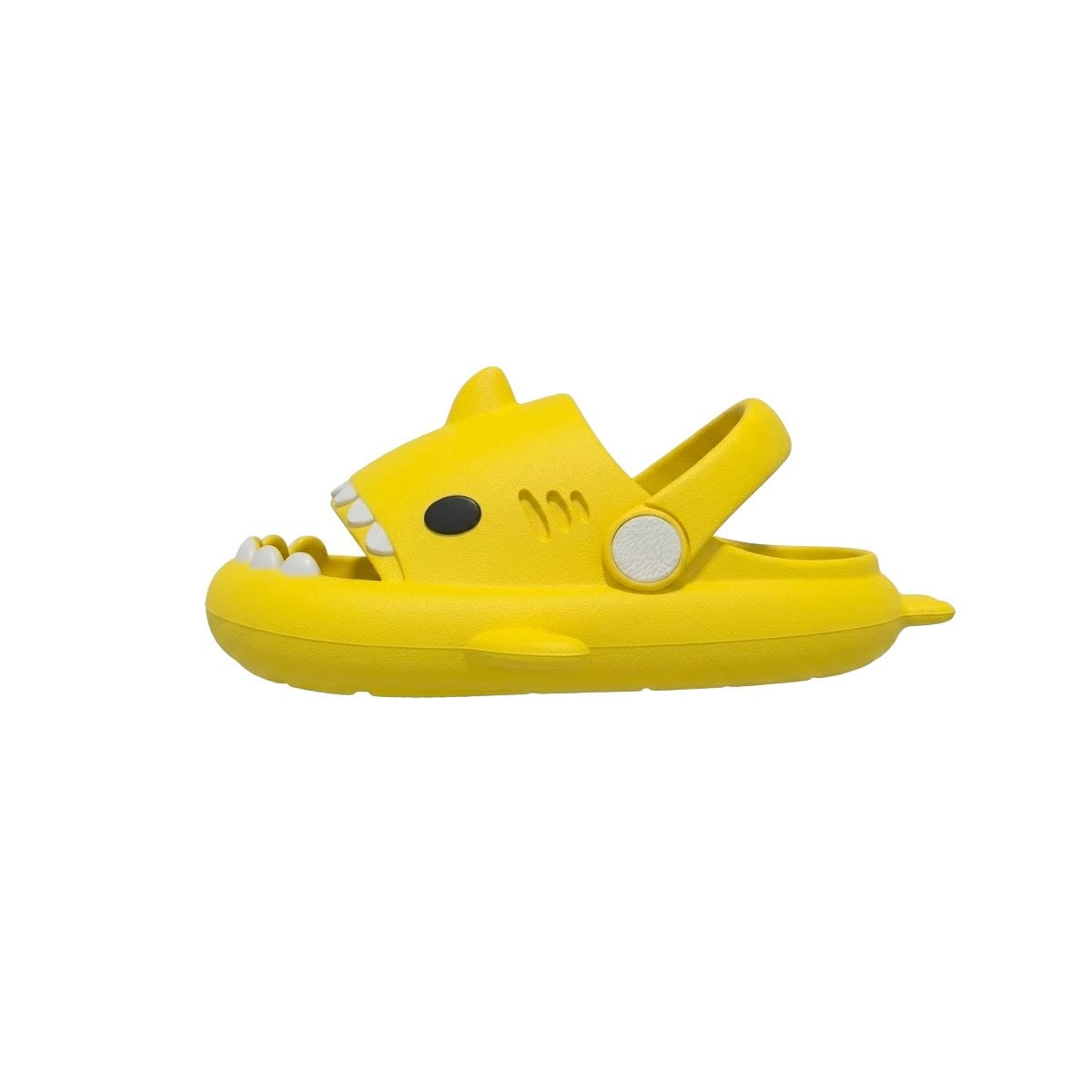 OJOTA CON CORREA EN TALLA 23 Y 24 TIBURON COLOR AMARILLO PARA NIÑOS Y+REGALO STICKER - 3