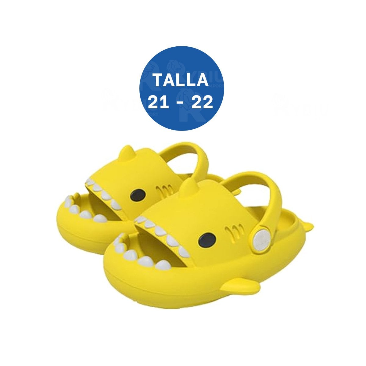 BABUCHAS AMARILLAS PARA NIÑOS CON CORREA DE TIBURON TALLA 21 Y 22 DE ESTILO - 4