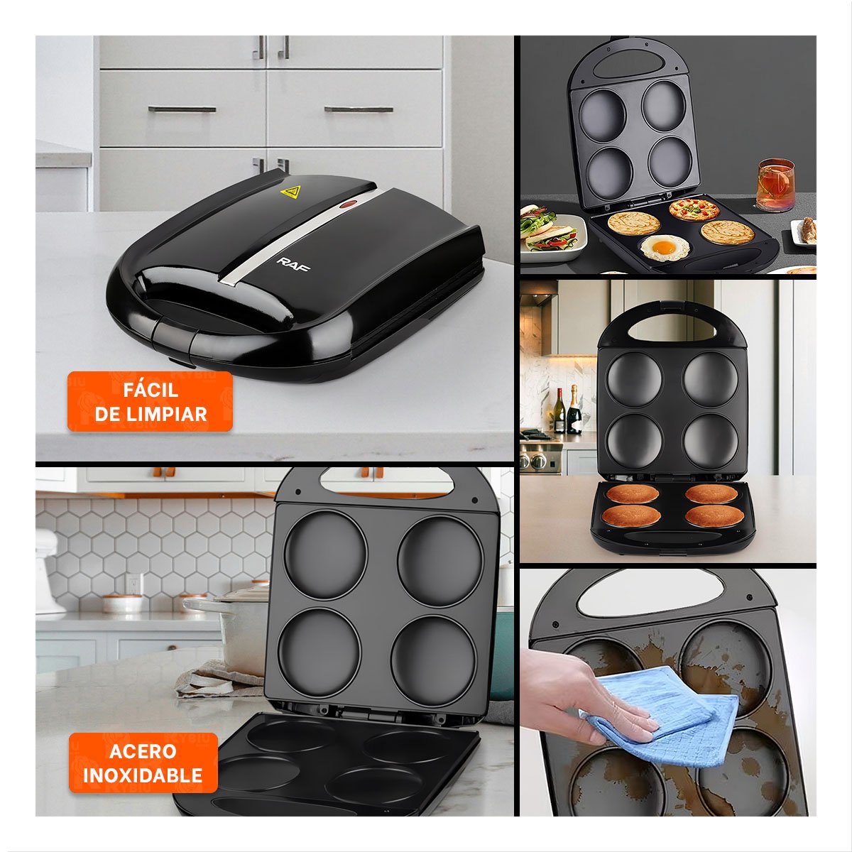 PACK4 DISPOSITIVO COLOR NEGRO PARA MINI TORTAS CON FUNCIONAMIENTO EFICIENTE Y+REGALO STICKER - 2