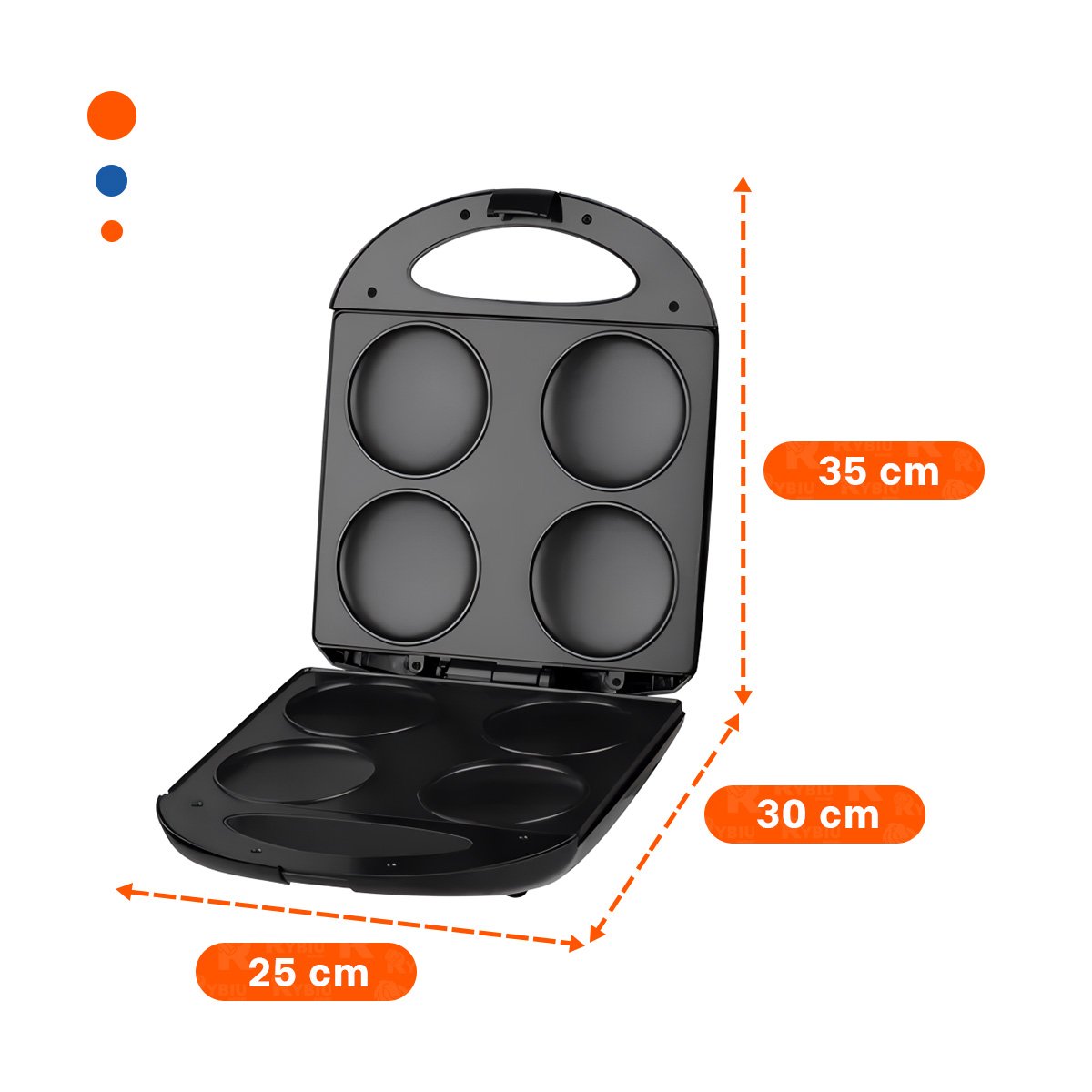 PACK4 DISPOSITIVO COLOR NEGRO PARA MINI TORTAS CON FUNCIONAMIENTO EFICIENTE Y+REGALO STICKER - 4