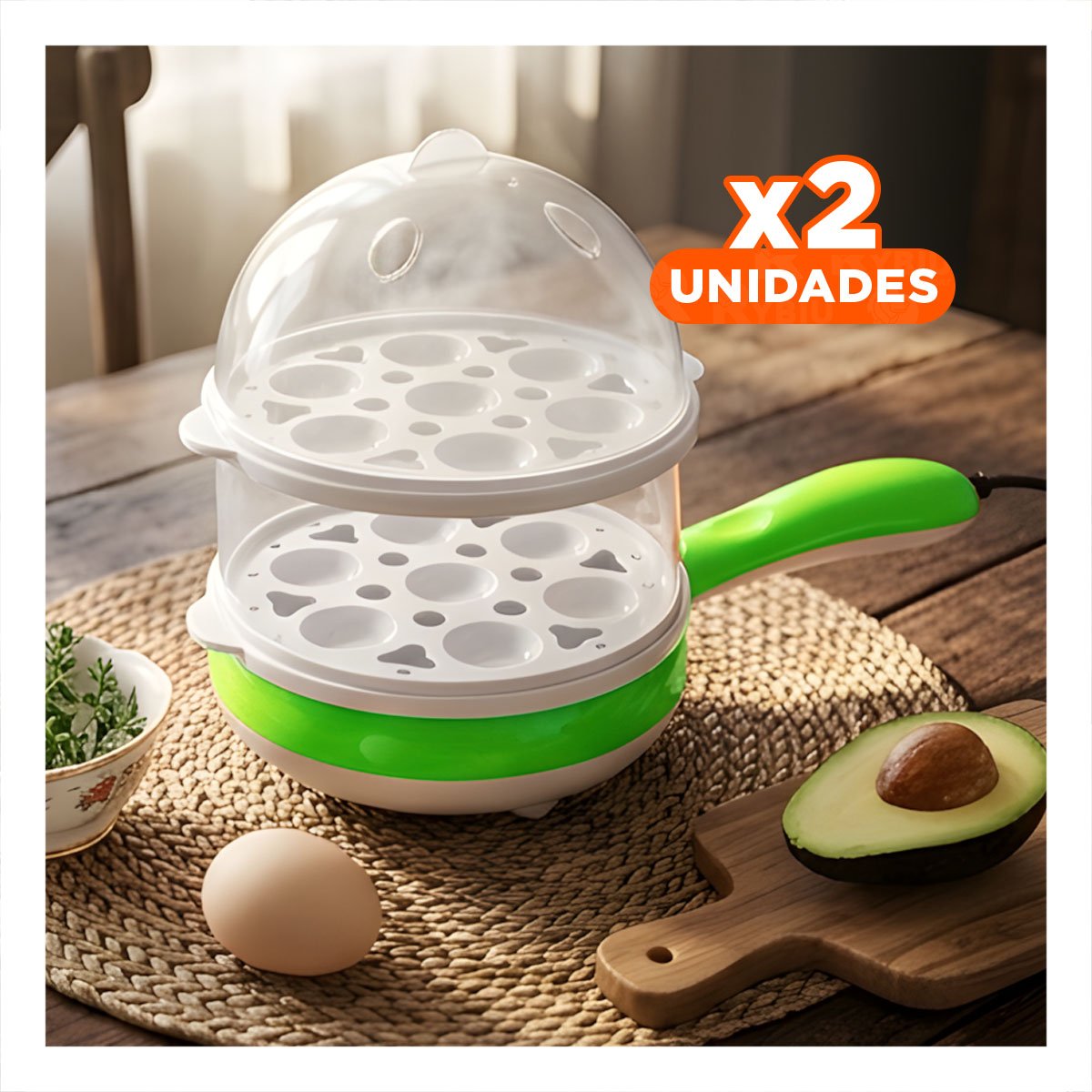 PACK2 HERVIDOR FREIDOR DE ALTO PODER VERDE LIMON CON REVESTIMIENTO Y+REGALO STICKER - 1