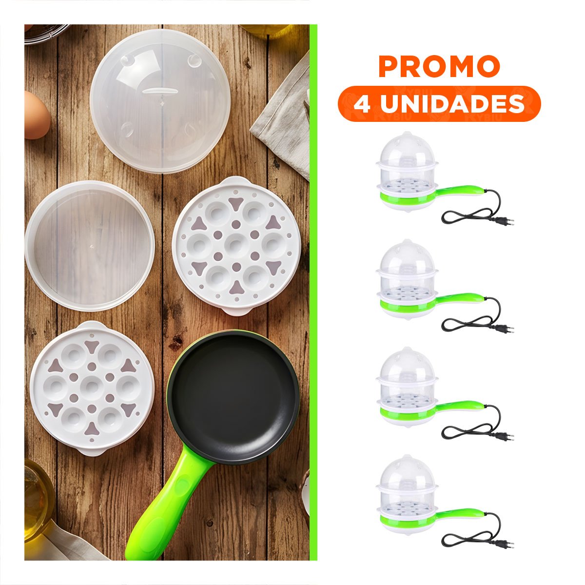 PACK4 ARTICULO MIXTO DE COLOR VERDE LIMON CON FUNCION DE AHORRO DE ENERGIA Y+REGALO STICKER - 1