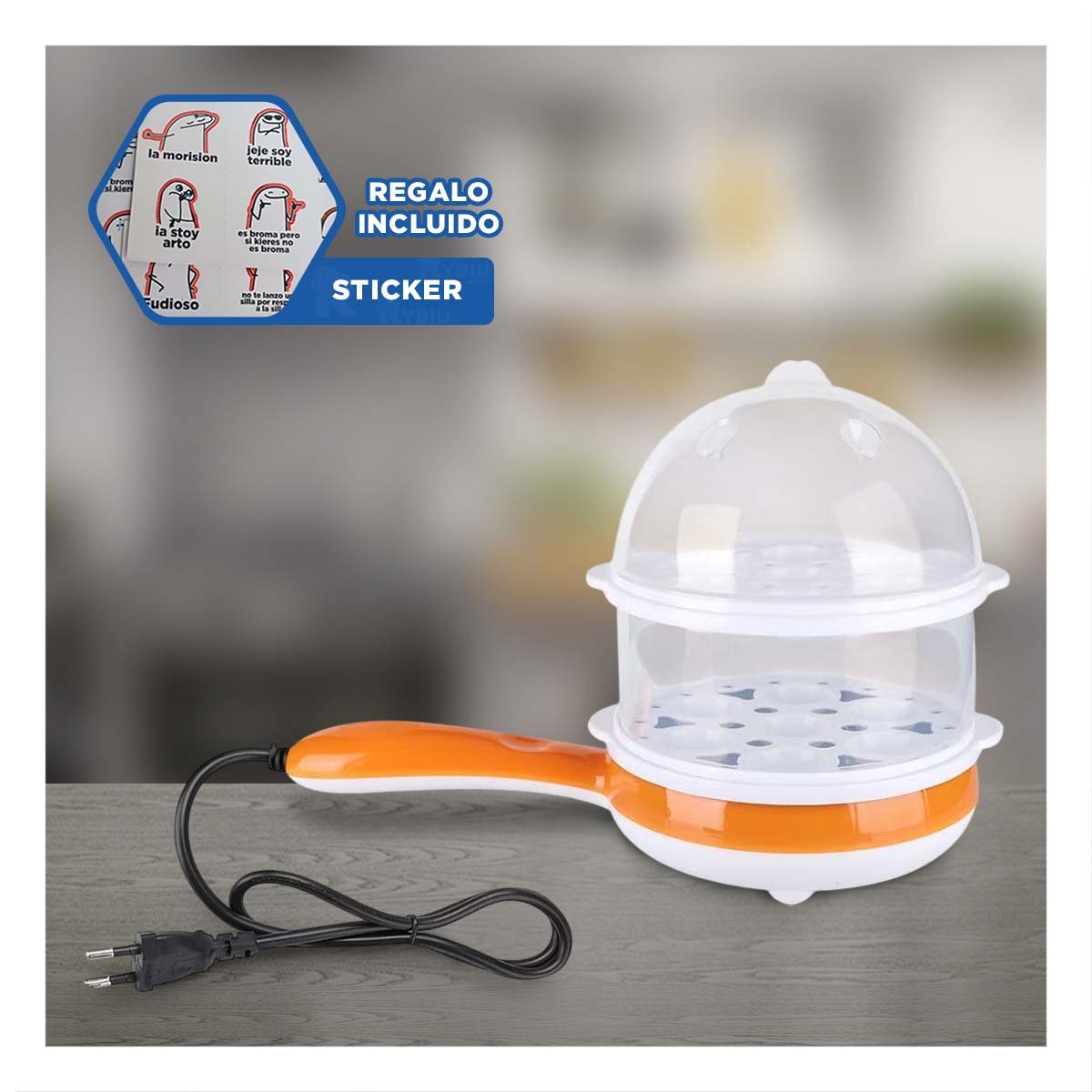 HERVIDORA NARANJA 2 EN 1 PARA TU COCINA Y+REGALO STICKER - 1