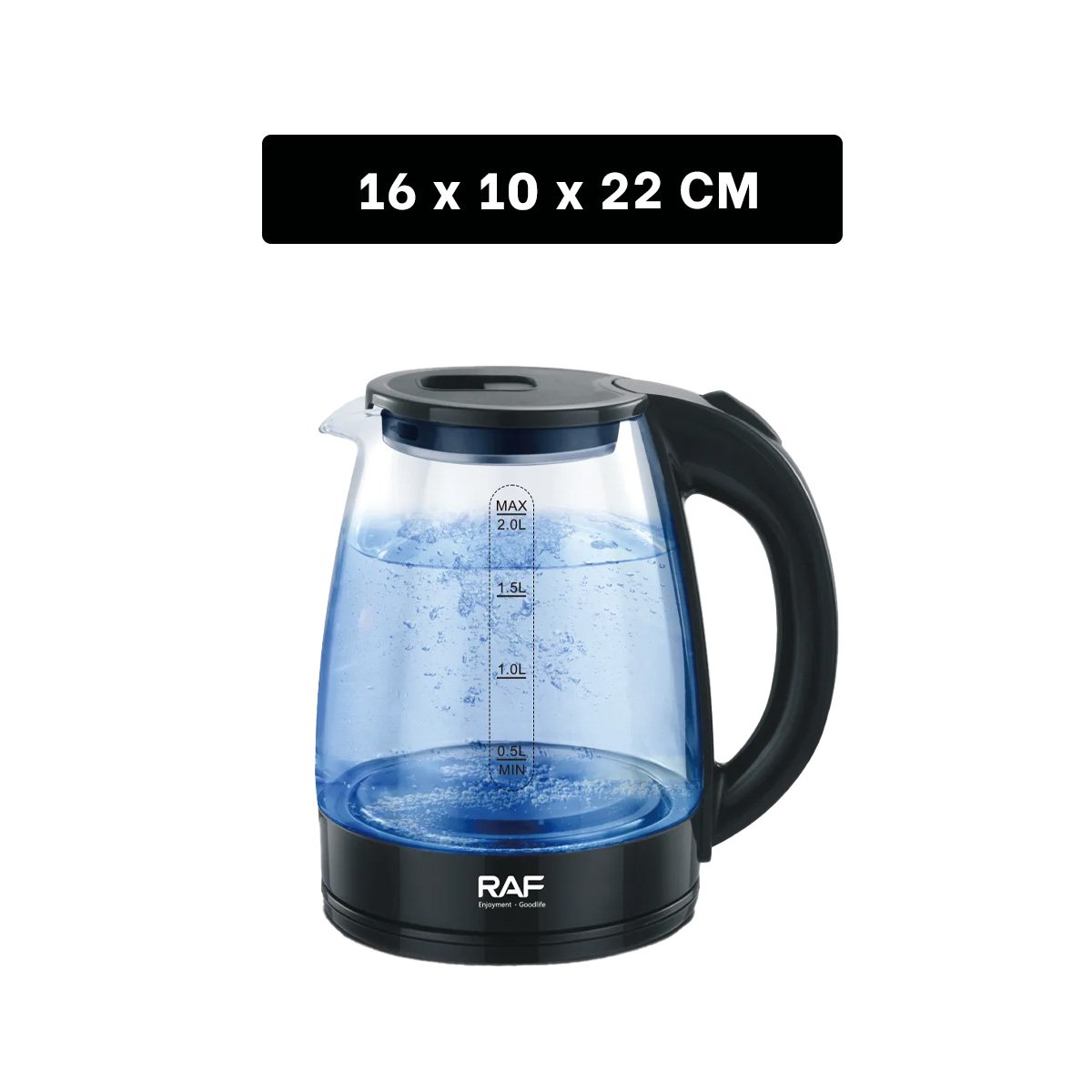 PACK6 OLLA ELÉCTRICA NEGRO PARA CALENTAR AGUA EFICAZMENTE 2L Y+PAPEL REGALO - 4