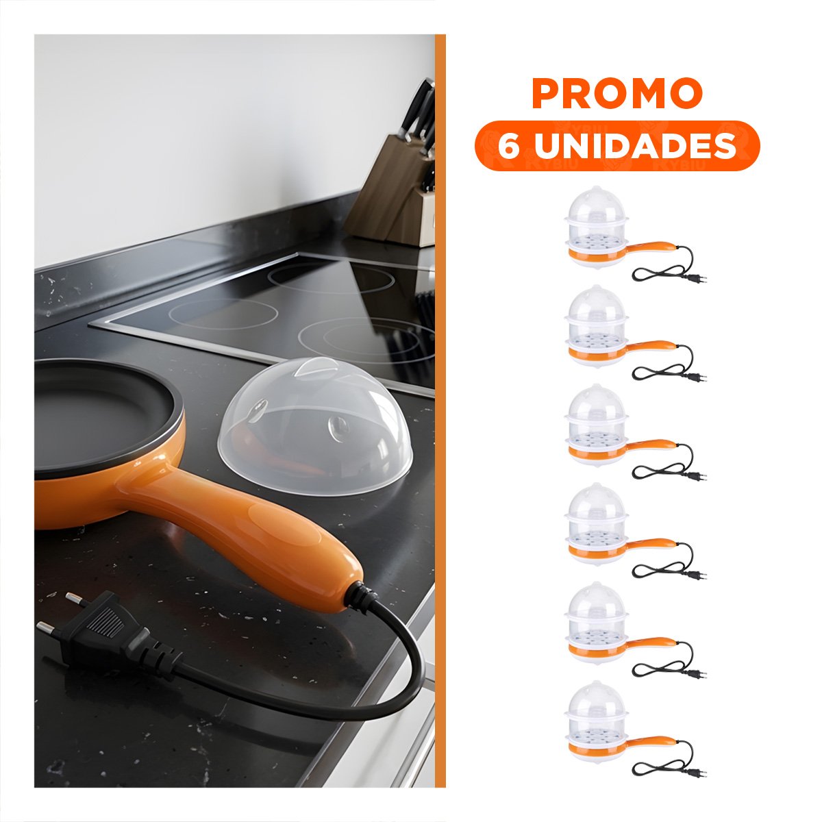 PACK6 SARTÉN 2 EN 1 NARANJA PARA FREÍR Y COCINAR - 1