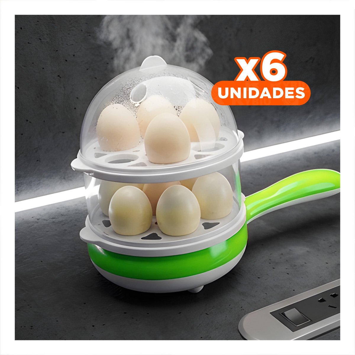 PACK6 JARRA FREIDORA PORTATIL VERDE LIMON DE ALTA TECNOLOGIA PARA COCINAS Y+REGALO STICKER - 1