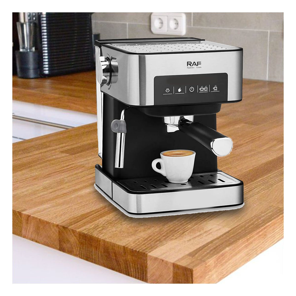 PREPARADORA DE CAFÉ DIGITAL 1.6L METÁLICA PARA LA COCINA COLOR PLATEADO Y+REGALO STICKER - 5