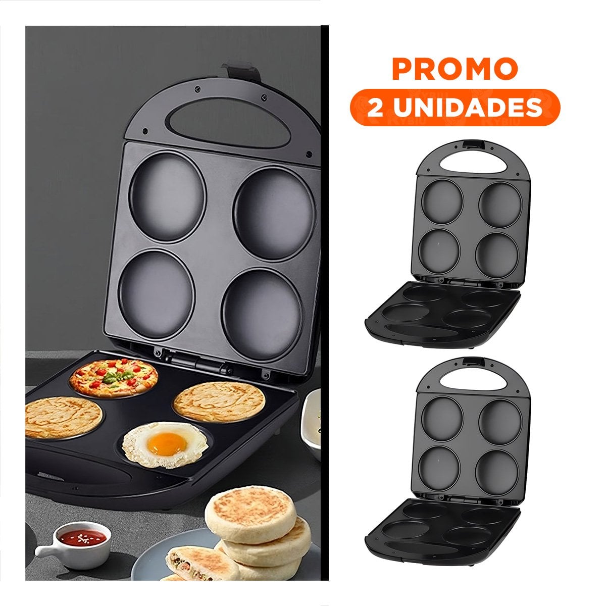 PACK2 MÁQUINA PARA MINI TORTAS CON PANEL FACIL DE USAR COLOR NEGRO - 1