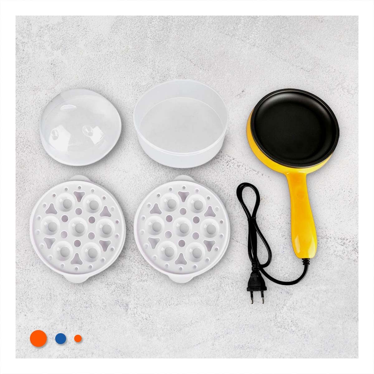 TETERA DE COLOR AMARILLO FREIDORA 2 EN 1 PARA SU FAMILIA EN LA COCINA Y+PAPEL REGALO - 3