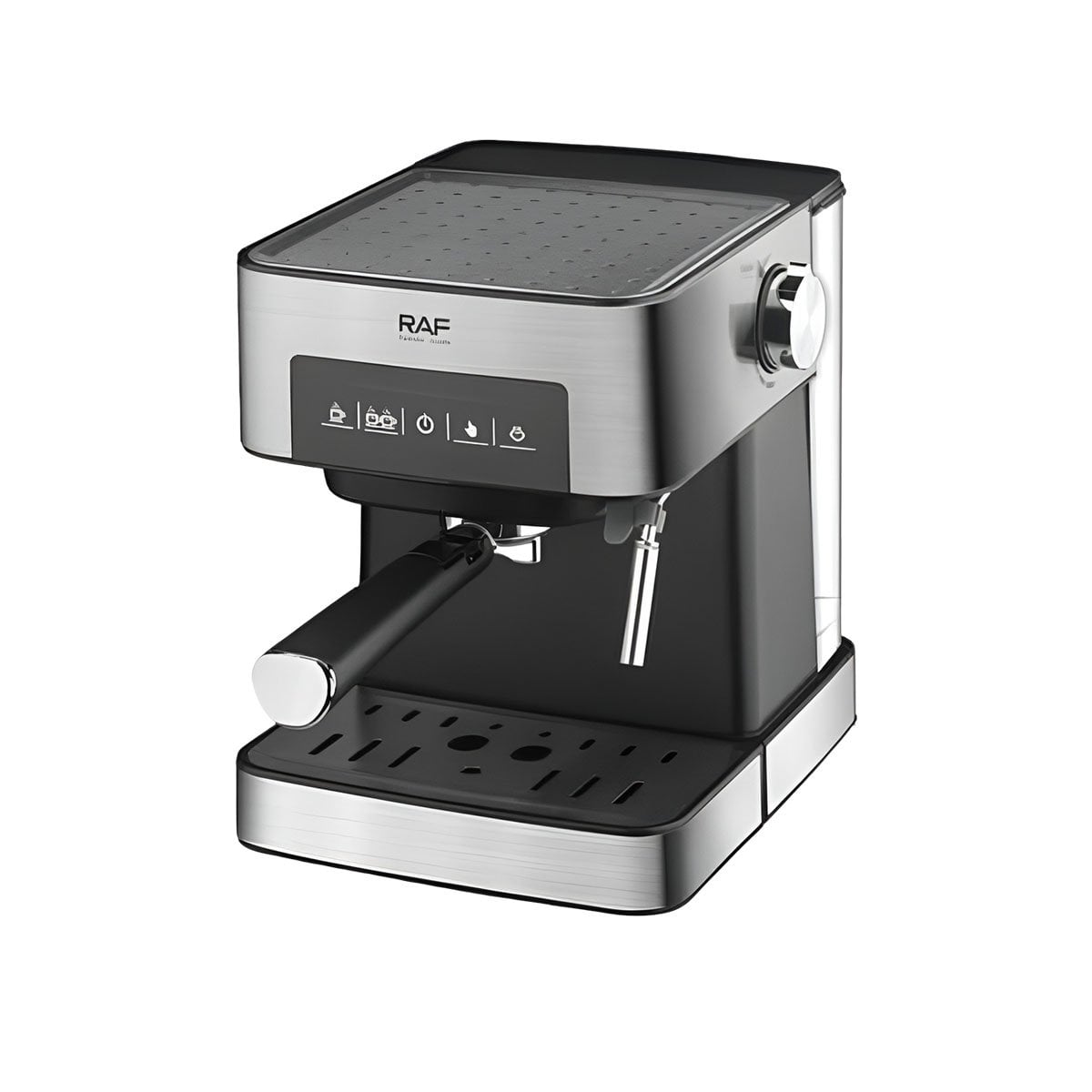MÁQUINA DE CAFÉ ELÉCTRICA DIGITAL 1.6L PLATEADO PARA CASA Y+PAPEL REGALO - 1
