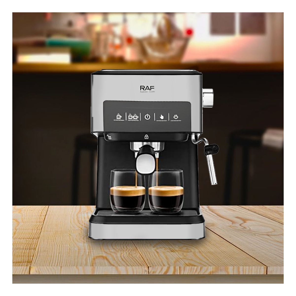MÁQUINA DE CAFÉ ELÉCTRICA DIGITAL 1.6L PLATEADO PARA CASA Y+PAPEL REGALO - 2