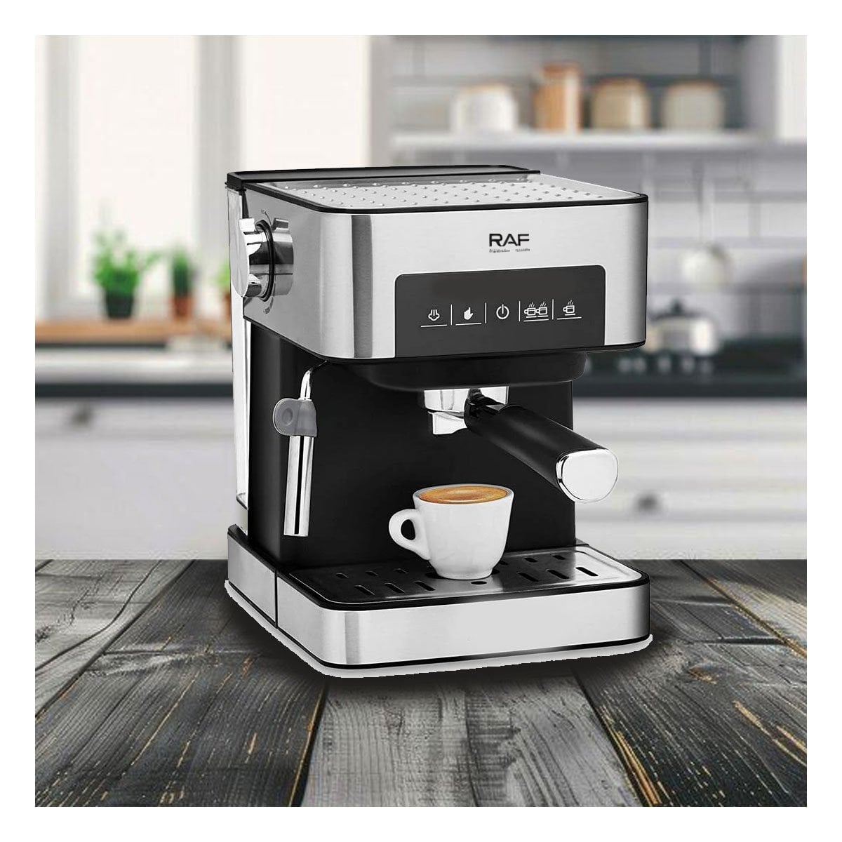 MÁQUINA DE CAFÉ ELÉCTRICA DIGITAL 1.6L PLATEADO PARA CASA Y+PAPEL REGALO - 3