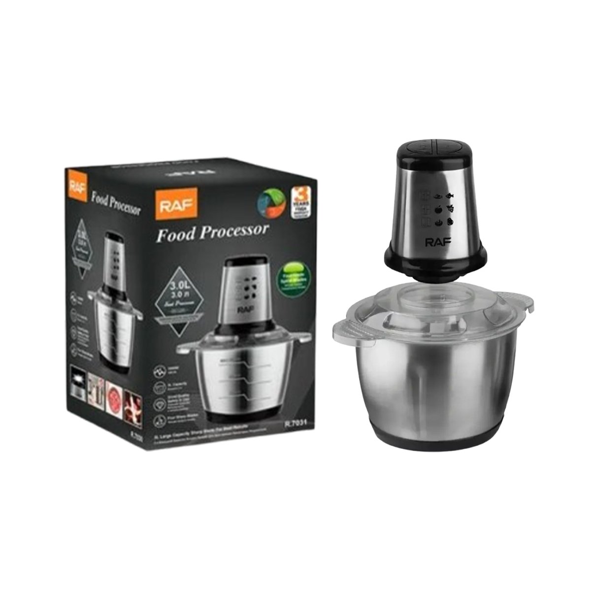 PACK6 LICUADORA DE ALIMENTOS 3L CON ACCESORIOS COLOR GRIS PARA BATIDOS Y+REGALO STICKER - 2