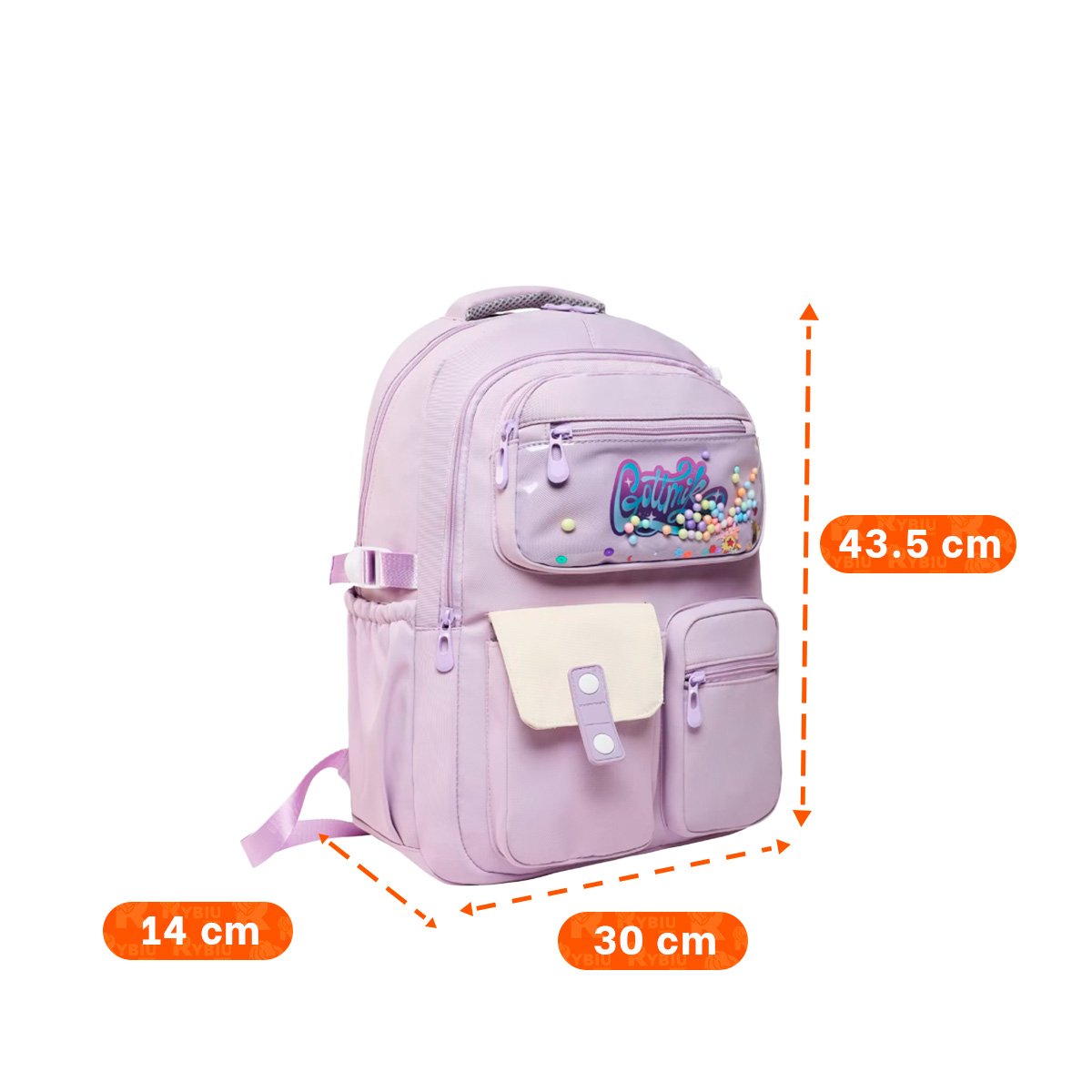 ESTILO COTTMIR 3 BOLSILLOS LILA MOCHILA MODA MUJE Y+POST IT - 4
