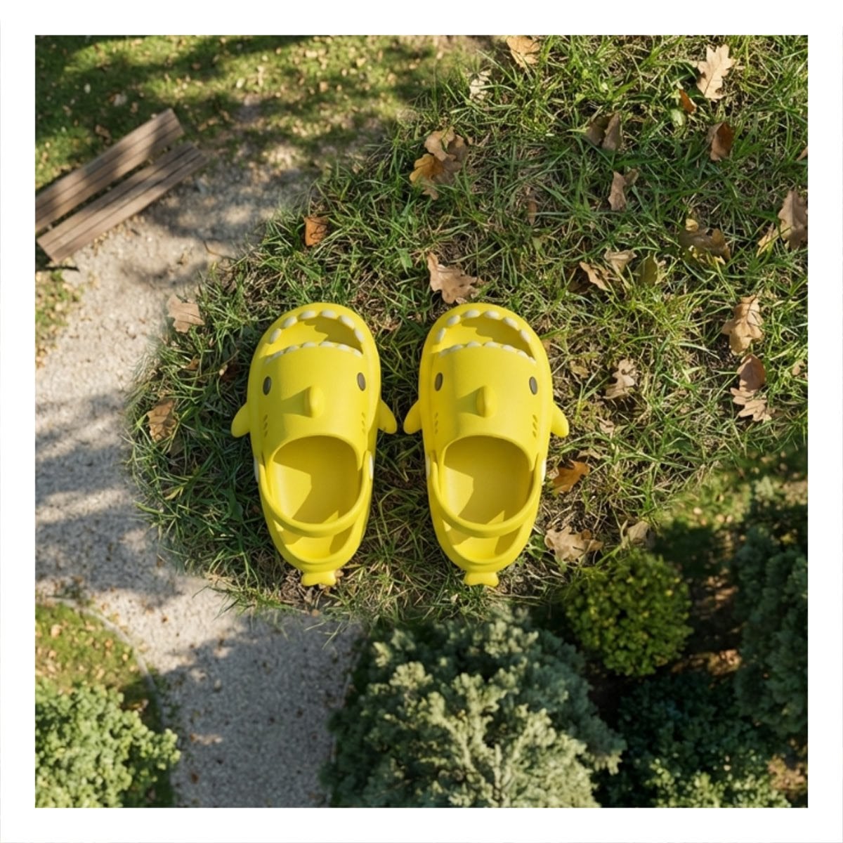 PACK6 OJOTA TALLA 29 A 30 DE TIBURON PARA NIÑOS COLOR AMARILLO CON CORREA LOOK Y+REGALO STICKER - 5