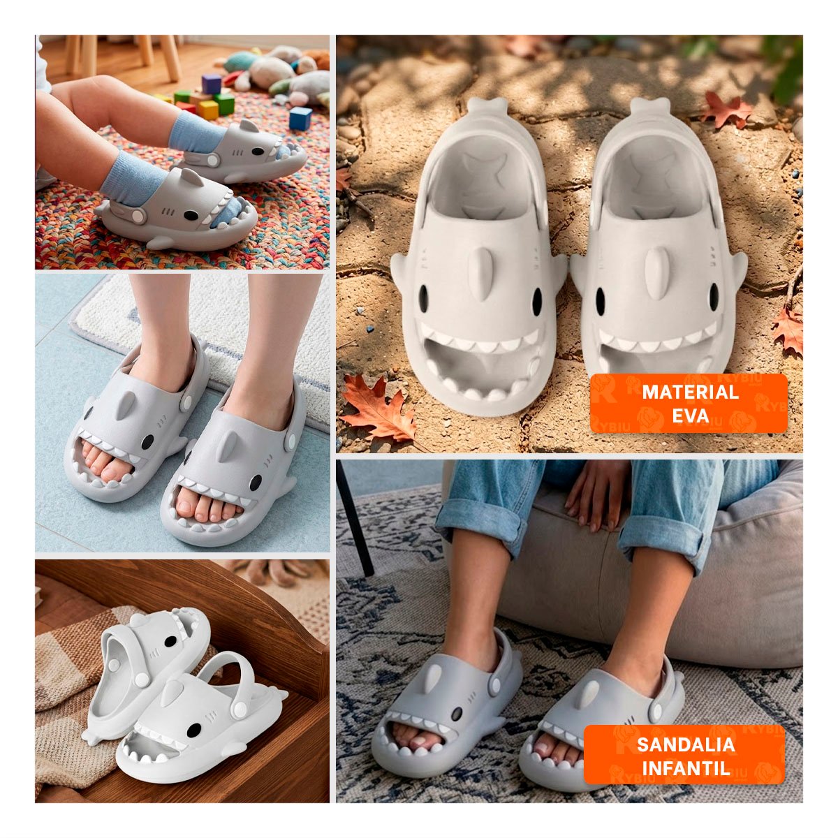 HUARACHE DE BLANCO TALLA 25 26 CON TIBURON Y CORREA PARA NIÑOS DE GRAN CALIDAD Y+LIGAS REGALO - 5