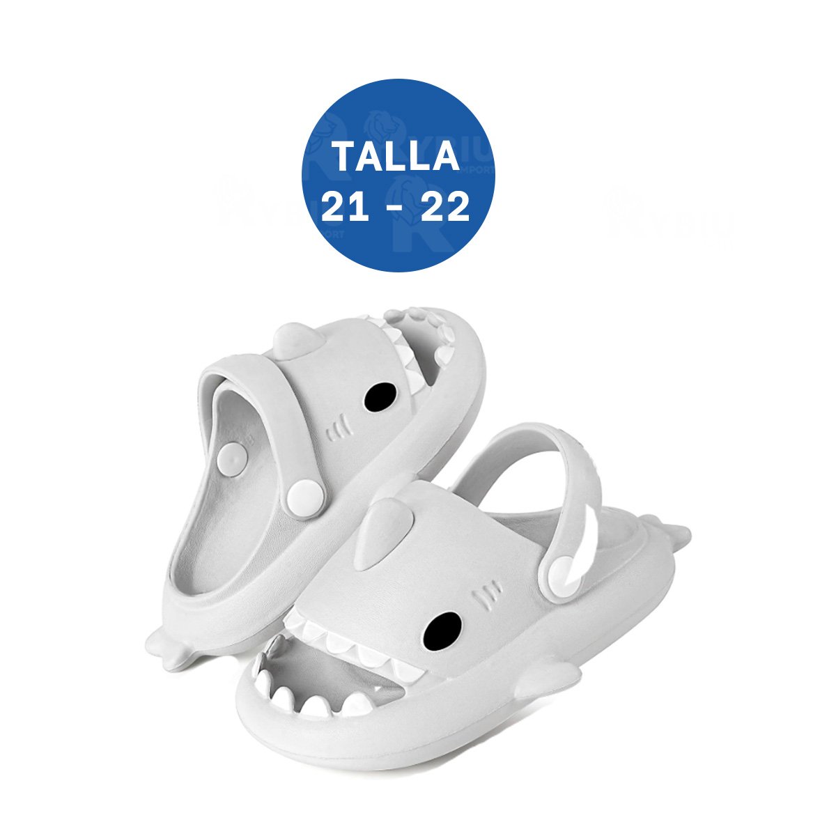 SANDALIA DE TIBURON PARA NIÑOS BLANCO TALLA 21 22 CON CORREA MUY VERSATIL Y+POST IT - 4