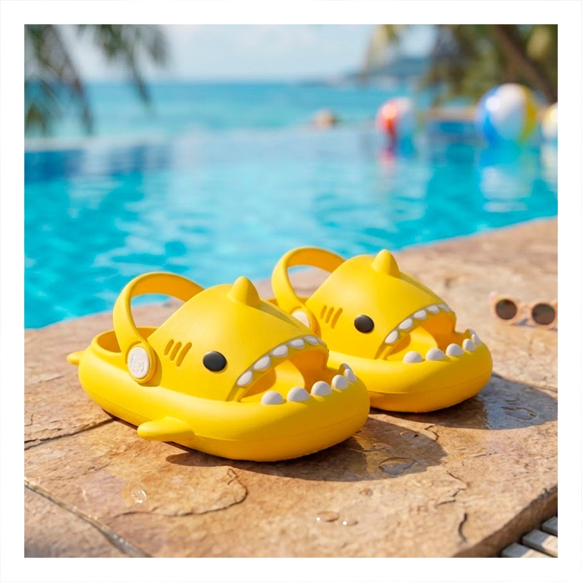 OJOTA CON CORREA TALLA 25 26 DE TIBURON PARA NIÑOS EN COLOR AMARILLO Y+POST IT - 3