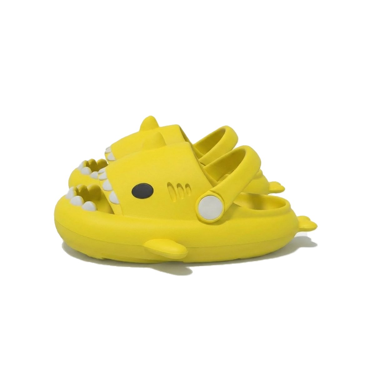 PACK4 CHANCLA PARA NIÑOS DE TIBURON TALLA 29 A 30 COLOR AMARILLO CON CORREA BIO Y+PAPEL REGALO - 3