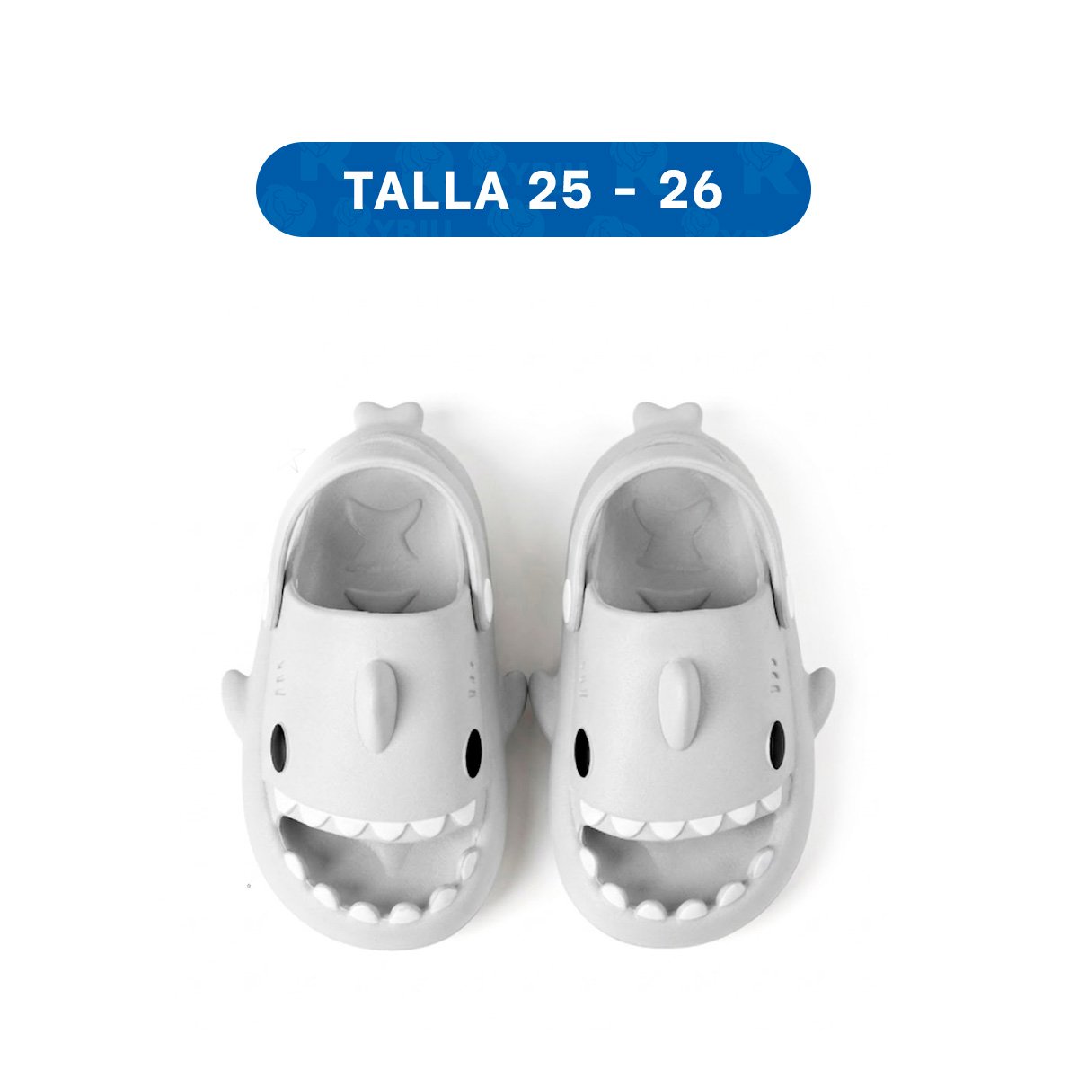 PACK4 OJOTA DE BLANCO CON CORREA DE TIBURON TALLA 26 PARA EL ESTILO DE LOS NIÑOS Y+PAPEL REGALO - 4