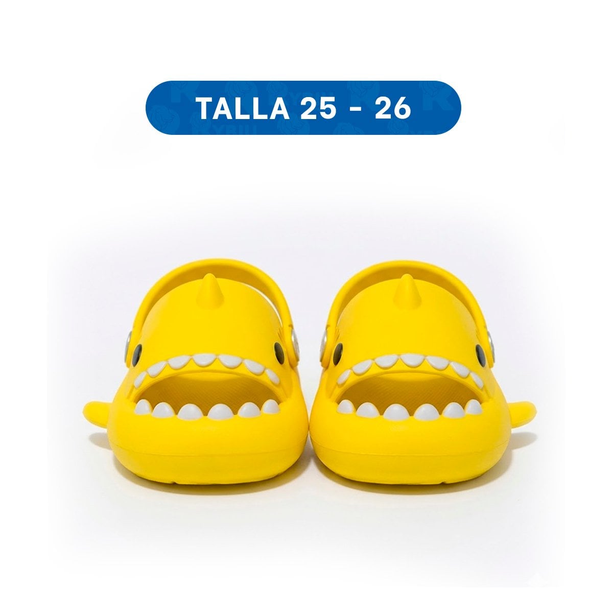 PACK6 CALZADO AMARILLO TALLA 25 26 PARA NIÑOS CON CORREA DE TIBURON MODERNO - 4
