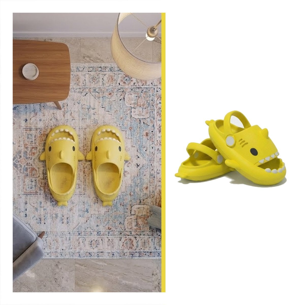 BABUCHA DE TIBURON CON CORREA COLOR AMARILLO TALLA 29 A 30 INFANTIL AIRE - 3