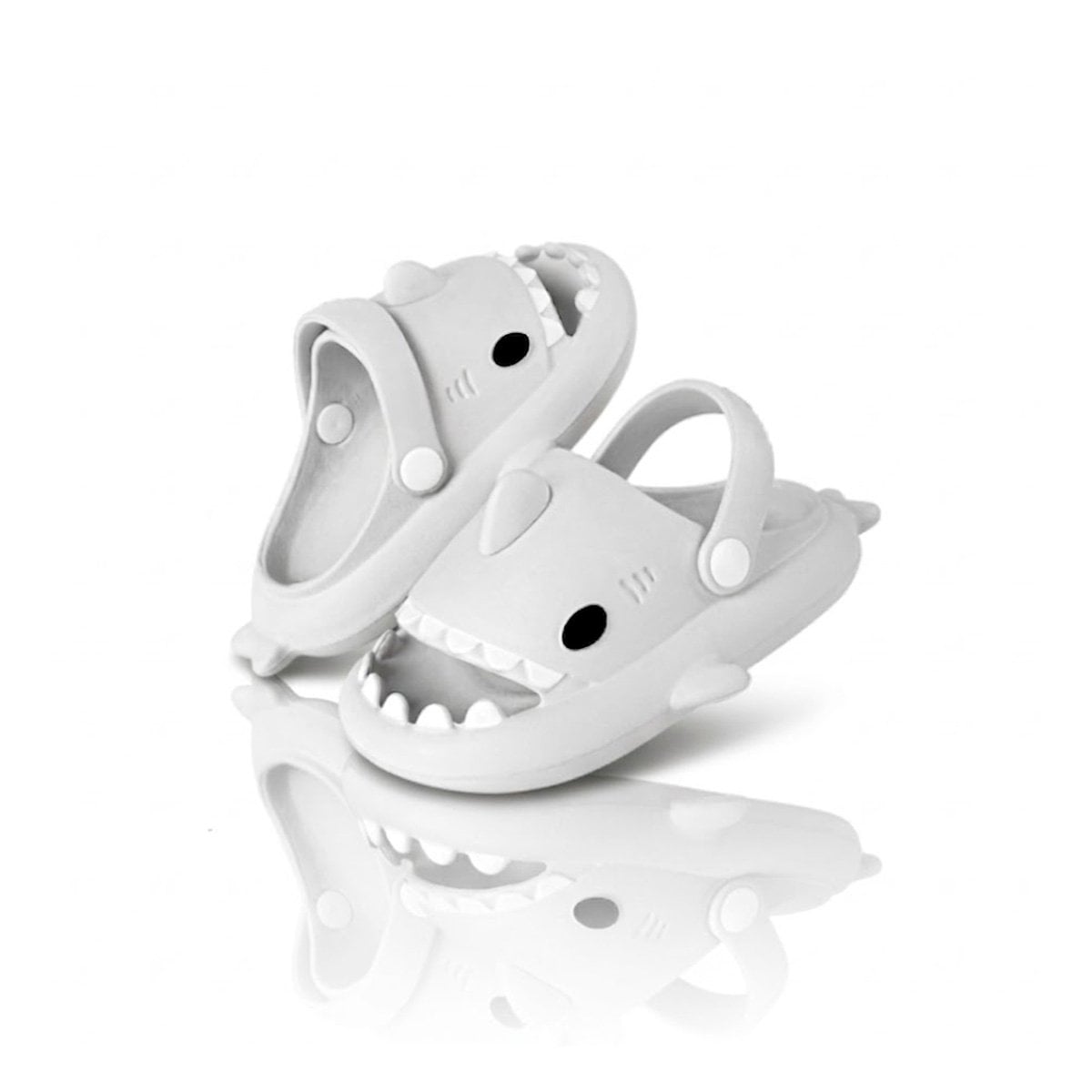 PACK6 HUARACHE DE CORREA CON TIBURON TALLA 25 26 EN BLANCO PARA NIÑOS CON MODA Y+REGALO STICKER - 2