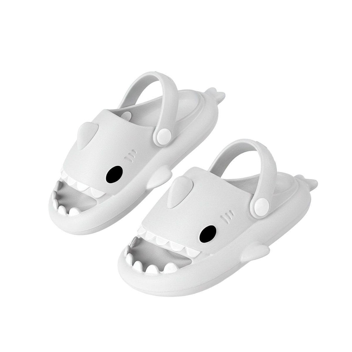 PACK4 BABUCHAS DE TIBURON TALLA 23 24 CON CORREA BLANCO PARA NIÑOS VERANO SOL Y+PAPEL REGALO - 3
