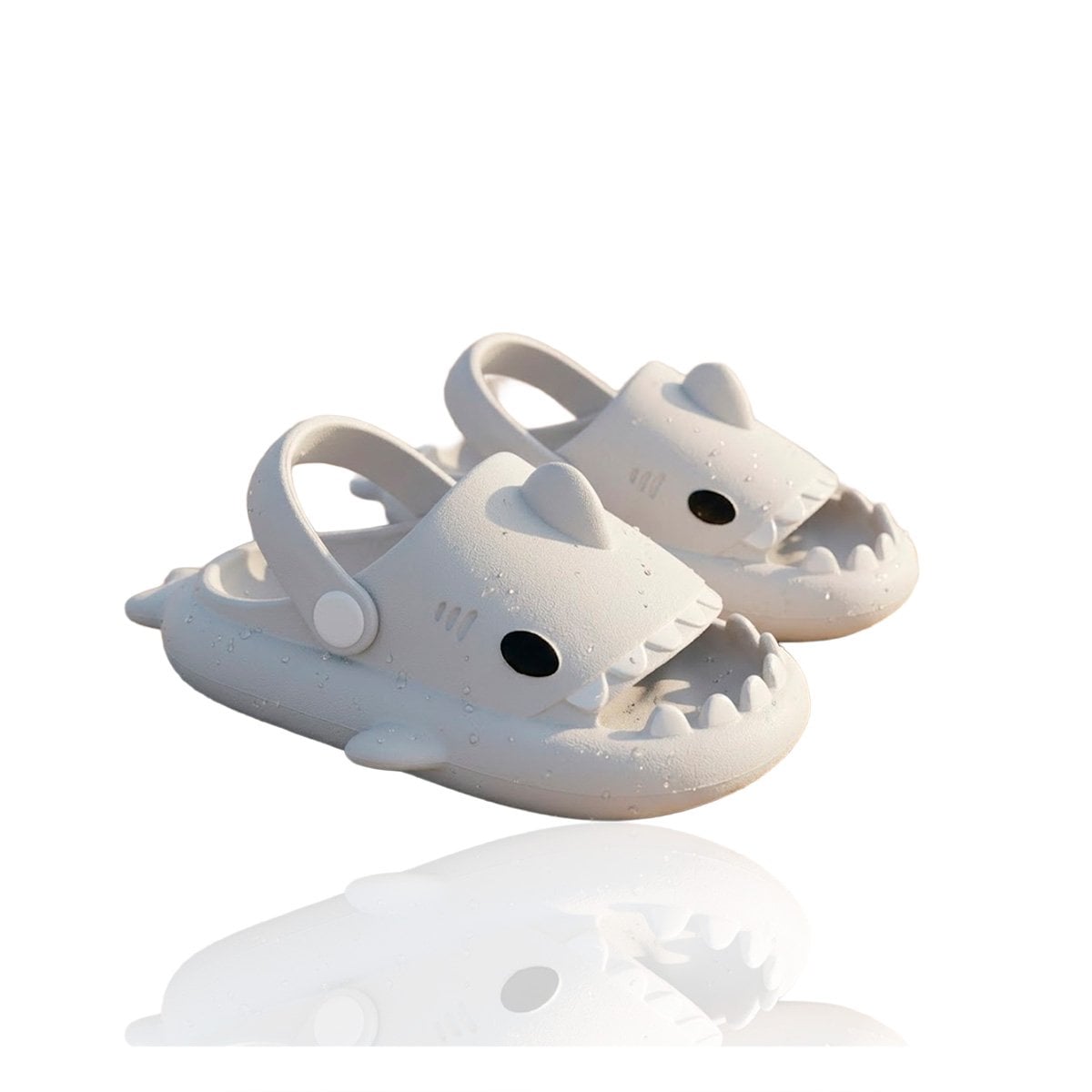 PACK6 CHANCLAS DE TIBURON CON CORREA BLANCO TALLA 23 24 PARA VERANO NIÑOS MAR Y+REGALO STICKER - 2