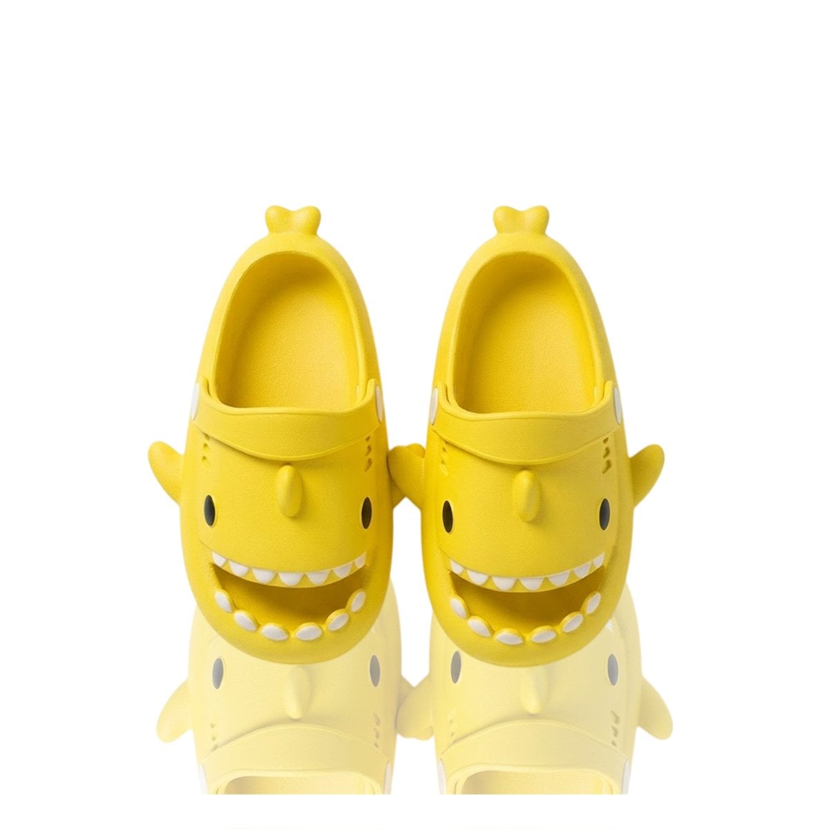 PACK6 CHANCLA INFANTIL CON CORREA DE TIBURON AMARILLO EN TALLA 31 MAS TALLA 32 Y+REGALO STICKER - 2