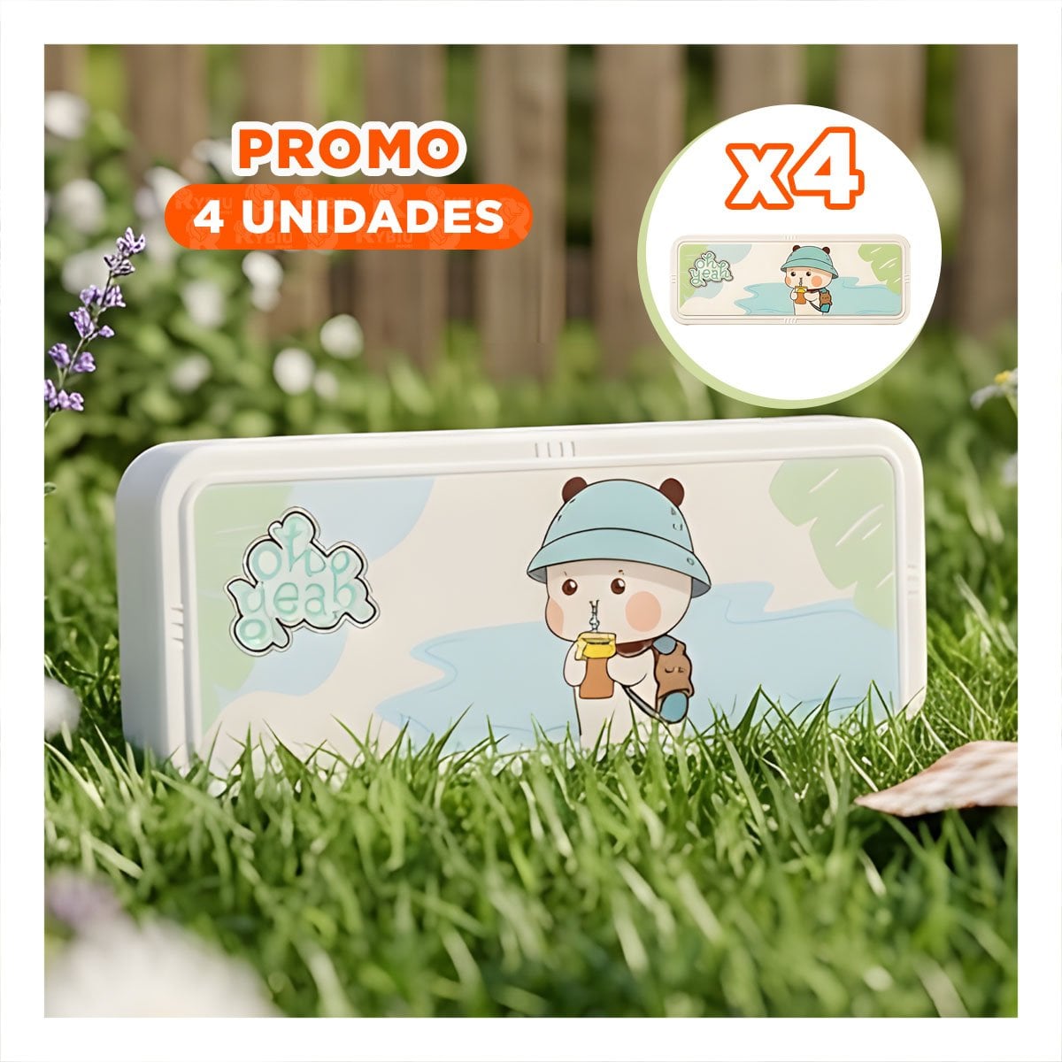 PACK4 ORGANIZADOR JUVENIL BEIGE CON CLAVE 2 NIVELES OSO CON GORRA RESISTENTE - 1