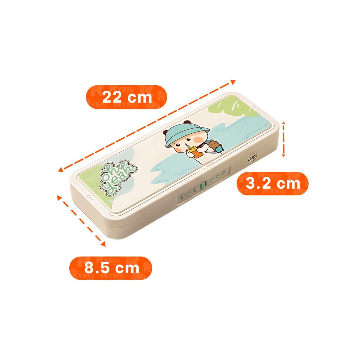PACK4 ORGANIZADOR JUVENIL BEIGE CON CLAVE 2 NIVELES OSO CON GORRA RESISTENTE - 4