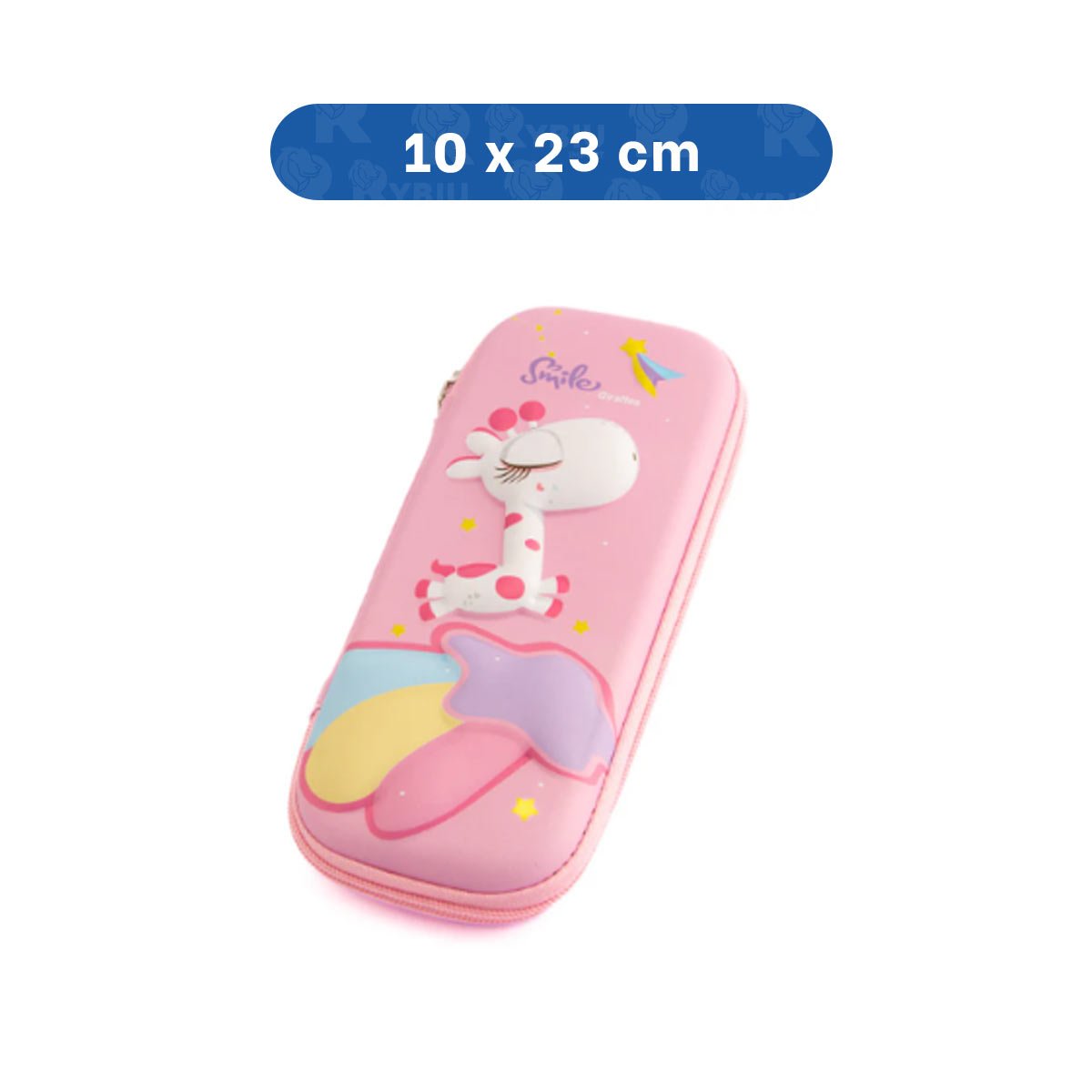 PACK2 BOLSO FUNCIONAL JIRAFA ROSADO ALTO RELIEVE CON ESTILO ESCOLAR Y+REGALO STICKER - 4