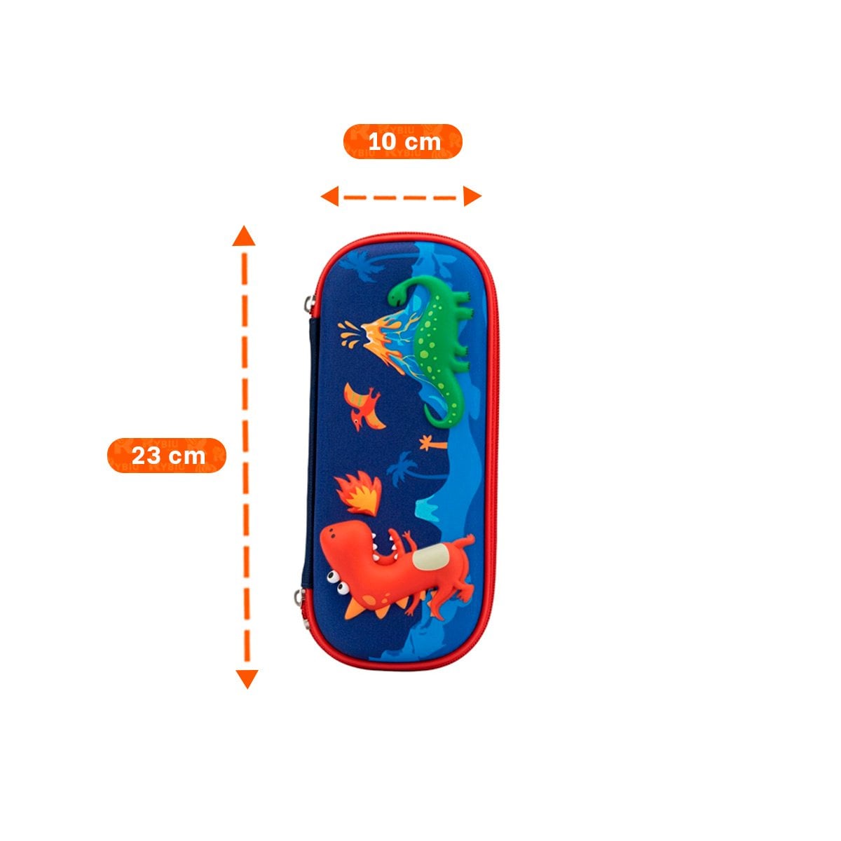 PACK4 ACCESORIO COMPACTO DINOS AZUL ALTO RELIEVE PARA USO ESCOLAR Y+REGALO STICKER - 4
