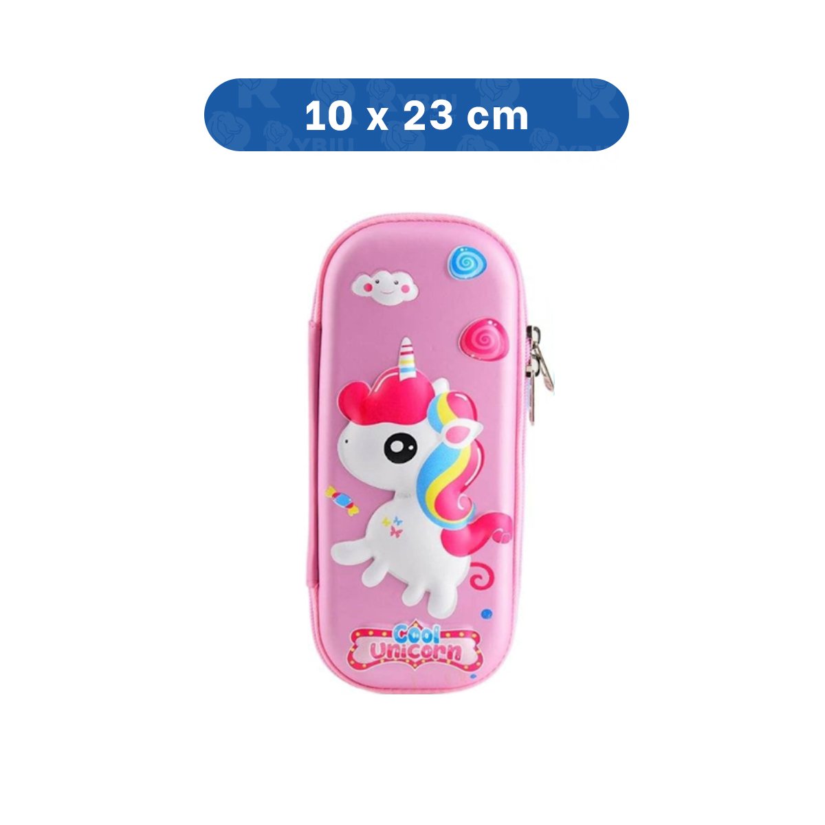 PACK2 BOLSO FUNCIONAL UNICORNIO ROSADO ALTO RELIEVE CON ESTILO ESCOLAR Y+REGALO STICKER - 4