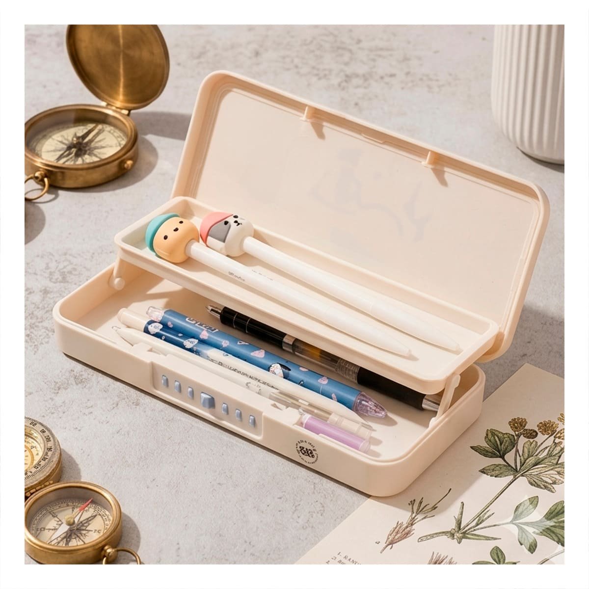 PACK12 ORGANIZADOR SEGURO BEIGE CON CLAVE 2 NIVELES DISENO HELADOS ESCOLAR Y+PAPEL REGALO - 5
