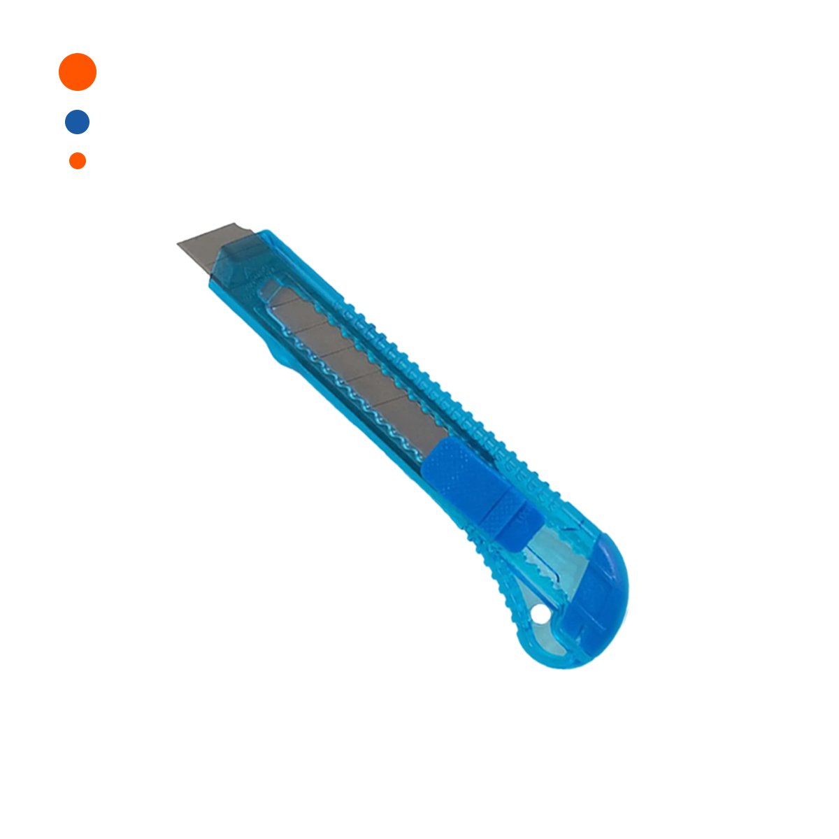 PACK12 CORTADOR DE ESCRITORIO 15CM AZUL TRANSPARENTE SET 3 UNIDADES Y+REGALO STICKER - 2