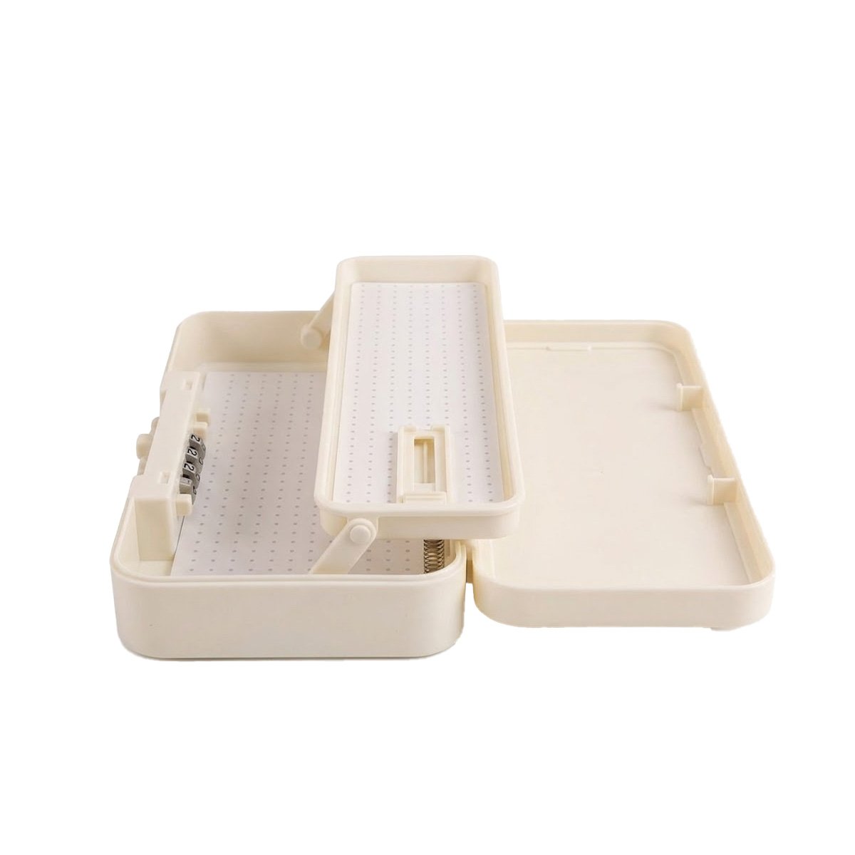 PACK6 ARTICULO ESCOLAR CON CLAVE 2 NIVELES DISENO GATO BEIGE Y+REGALO STICKER - 2