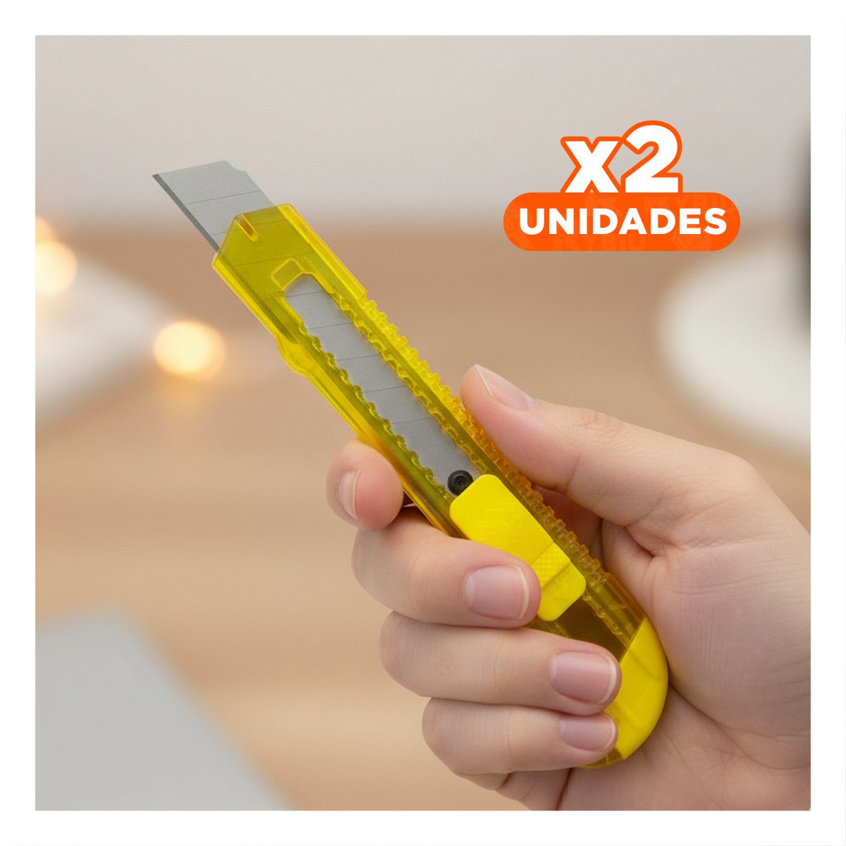 PACK2 TRINCHE ESCOLAR 15CM AMARILLO TRANSPARENTE SET 3 UNIDADES Y+REGALO STICKER - 1