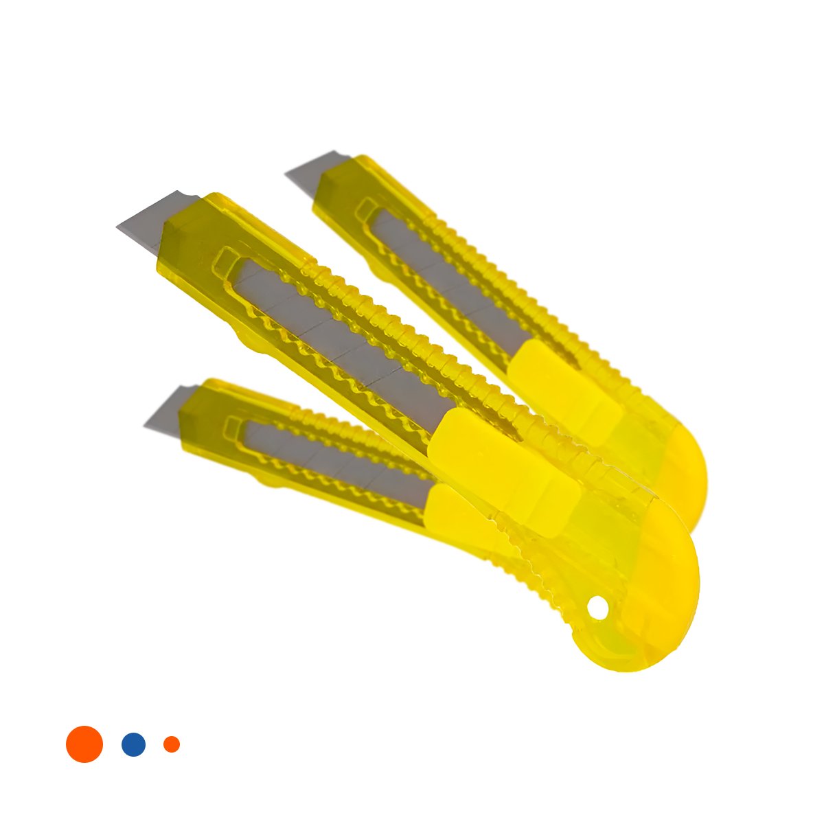 PACK2 TRINCHE ESCOLAR 15CM AMARILLO TRANSPARENTE SET 3 UNIDADES Y+REGALO STICKER - 2