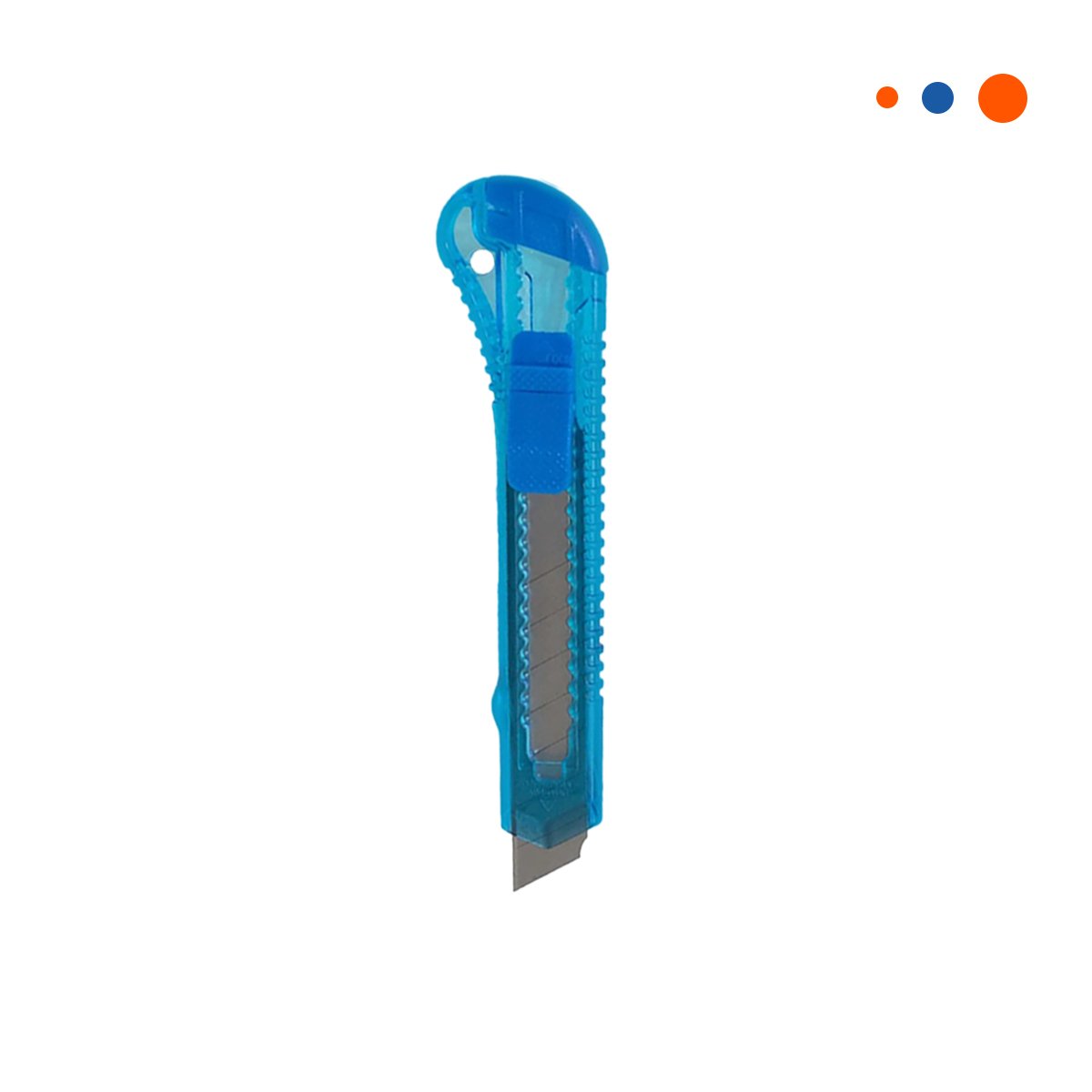 TRINCHE AZUL TRANSPARENTE 15CM RETRACTIL SET 3 UNIDADES Y+REGALO STICKER - 3