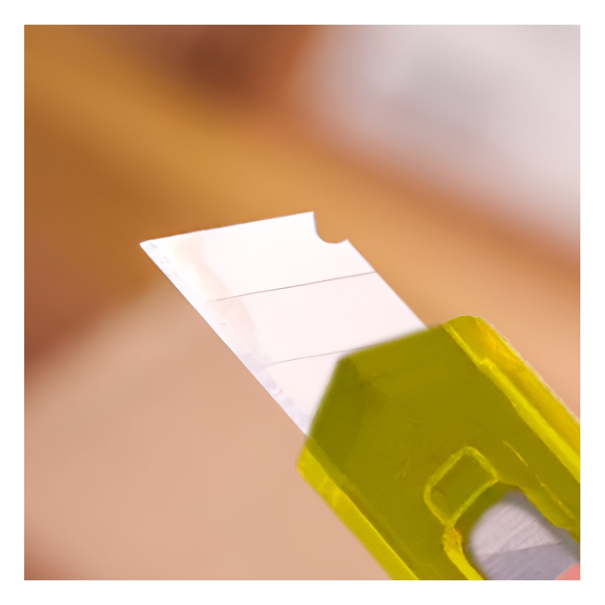 PACK12 CUCHILLA DE ESCRITORIO 15CM AMARILLO TRANSPARENTE SET 3 UNIDADES - 5