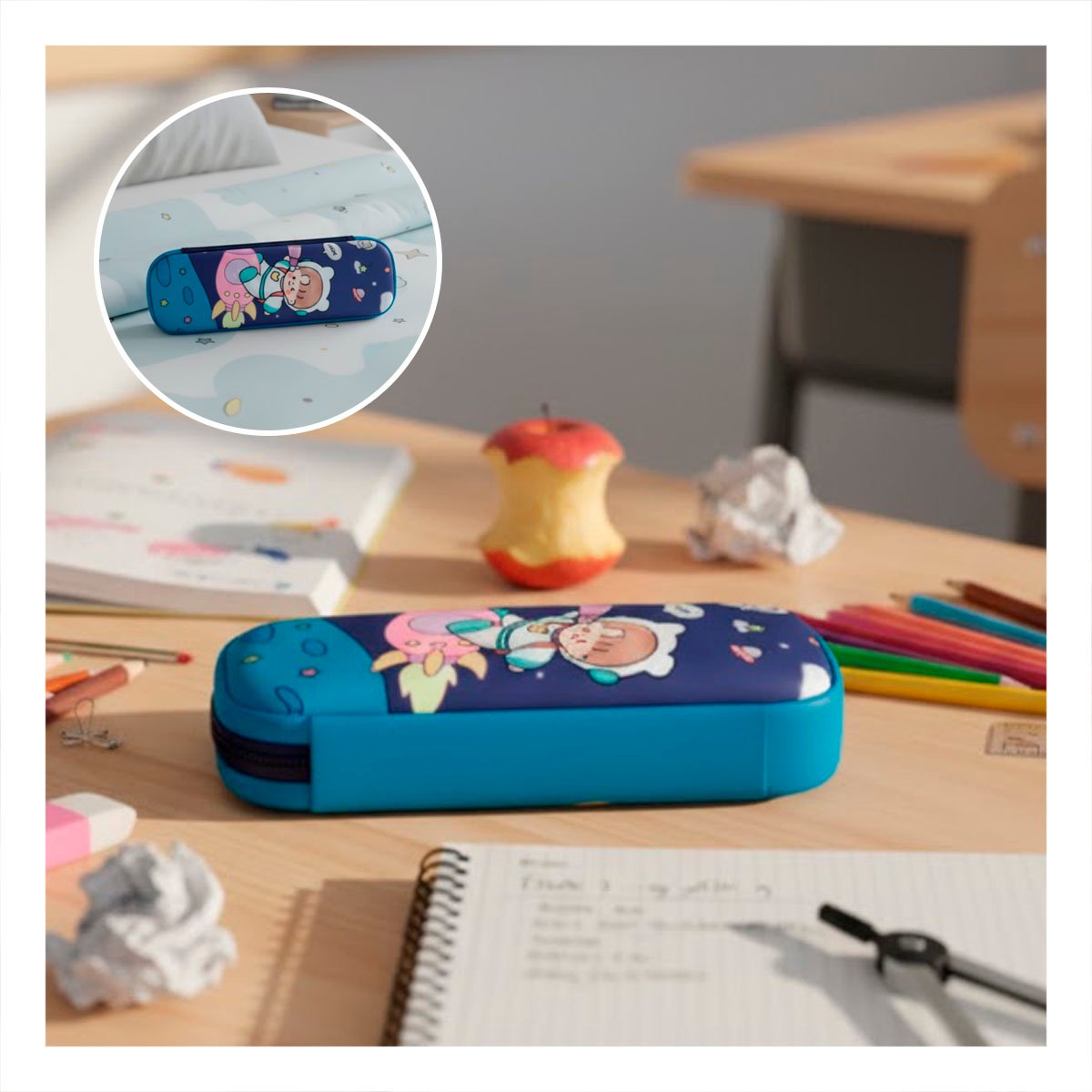 PACK6 ACCESORIO FUNCIONAL ASTRONAUTA EN COHETE AZUL ALTO RELIEVE CON CAPACIDAD Y+PAPEL REGALO - 2