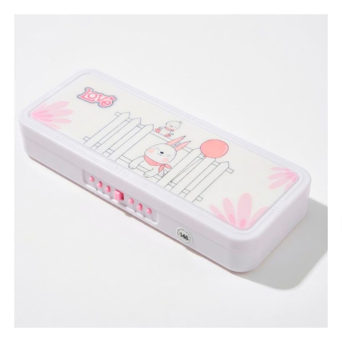 PACK4 PORTALAPICES MODERNO CONEJO Y REJAS BEIGE CON CLAVE 2 NIVELES Y+PAPEL REGALO - 3