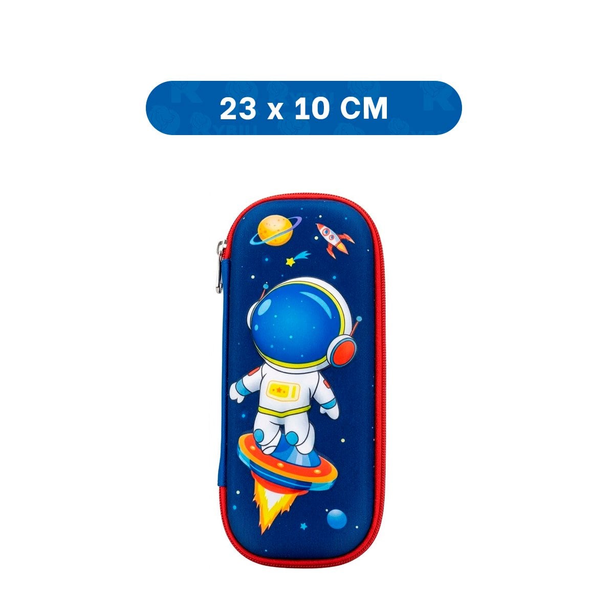 PACK2 BOLSO COMPACTO ASTRONAUTA AZUL ALTO RELIEVE PARA GUARDAR UTILES - 4