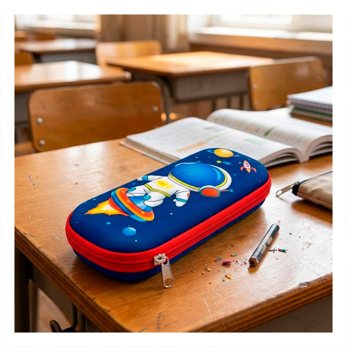 PACK6 ACCESORIO FUNCIONAL ASTRONAUTA AZUL ALTO RELIEVE CON GRAN CAPACIDAD Y+PAPEL REGALO - 5